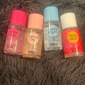 Mini pink perfumes